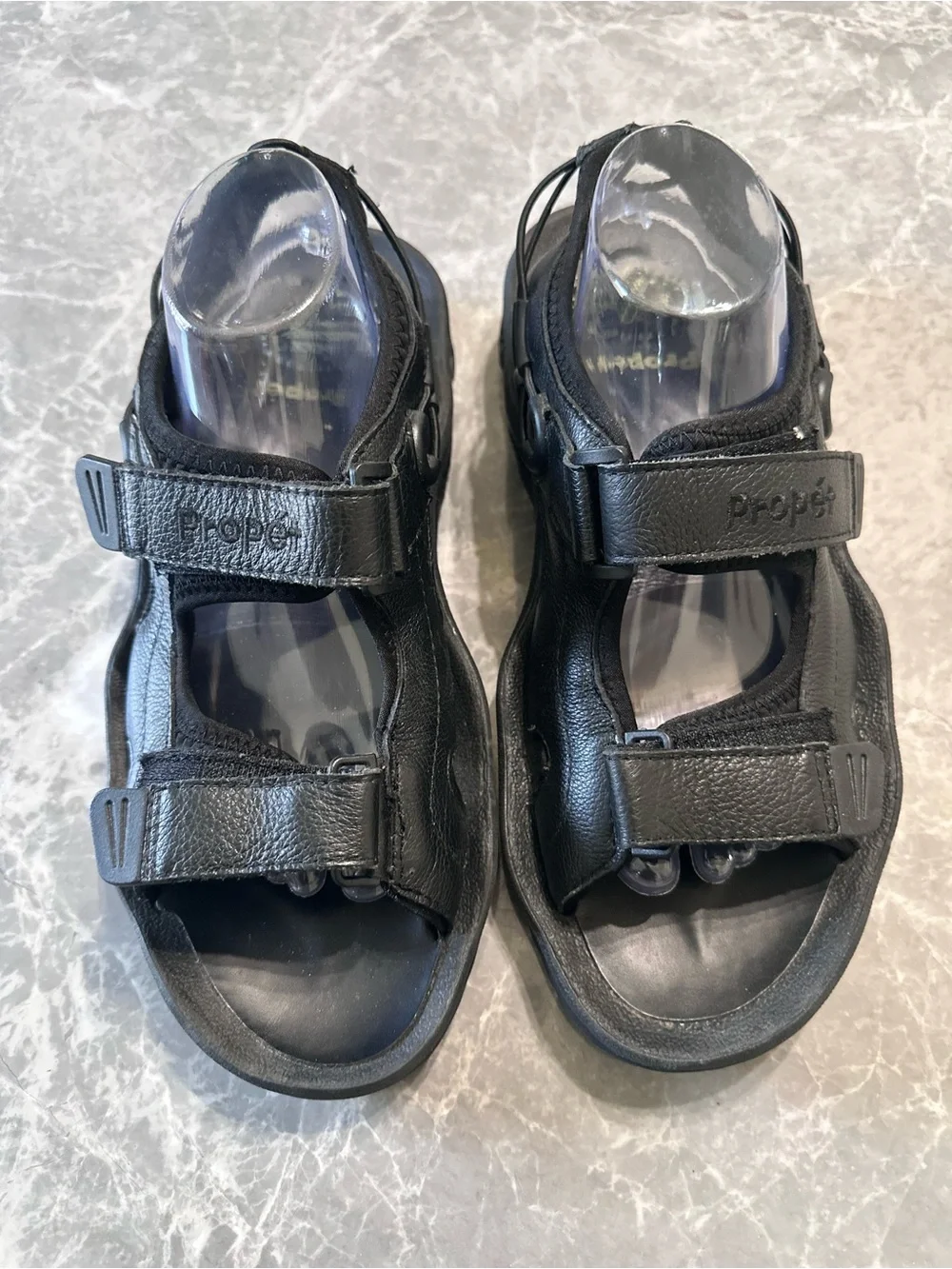 Propet SurfWalker II Summer Sport Sandals Mens Size 11 X (3E)Wide Black Leather